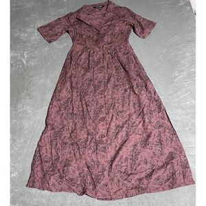 Disturbia Dress Womens 2 Roxana Moth Foxglove Button Down Midi Dress Whimsigoth